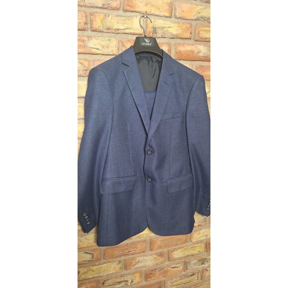 Vintage Souyide 80% Wool 2pc Suit- Mens S- 36" Jacket & 30" Waist- Excellent! - Picture 1 of 9